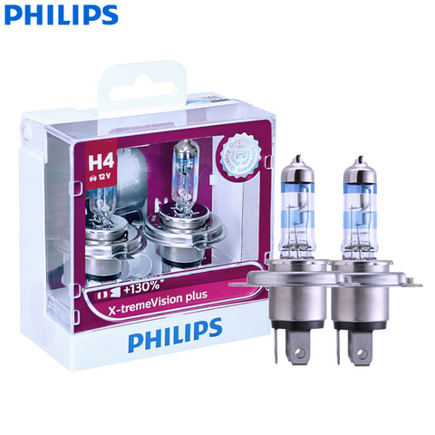 Philips X-treme Plus H4 9003 HB2 12V 12V P43t 12342XVPS2 130% más brillante coche lámparas halógenas HL de la CEPE Auto Lámparas Proyectores (1) ► Foto 1/6