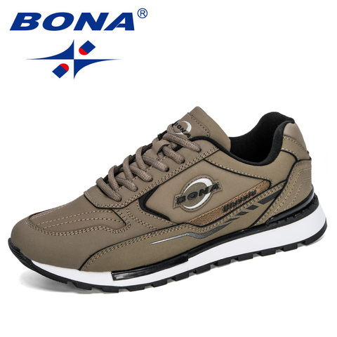 BONA-zapatillas De cuero nobuk para Hombre, Zapatos masculinos De estilo Casual, para exteriores, 2022 ► Foto 1/6