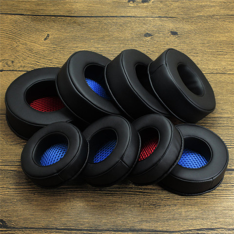 Almohadillas de Almohadillas para oreja de espuma de memoria para auriculares, tela de malla negra, azul y roja, 80MM, 85MM, 90MM, 95MM, 100MM, 105 ► Foto 1/6