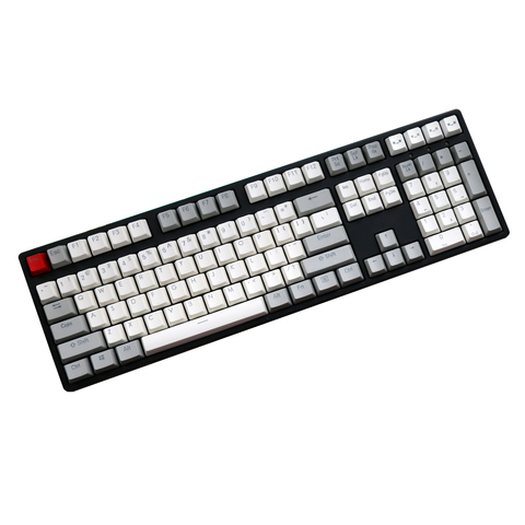 Gris blanco de 87/104 llaves de doble retroiluminada PBT keycap OEM perfil MX interruptor para cherry/NOPPOO/Flick /Ikbc sólo vender teclas ► Foto 1/6