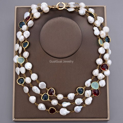 GG Jewelry-collar de perlas de cristal, joyería de 20 