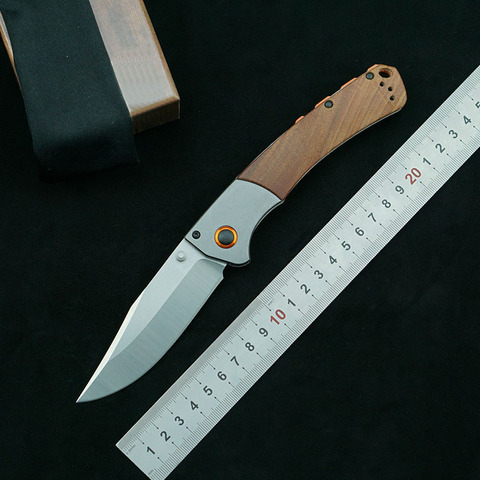 LEMIFSHE-cuchillo plegable S30V, hoja de aleación de aluminio + mango de madera, para acampar al aire libre, supervivencia, herramienta de regalo EDC, cuchillo, 15080 ► Foto 1/6