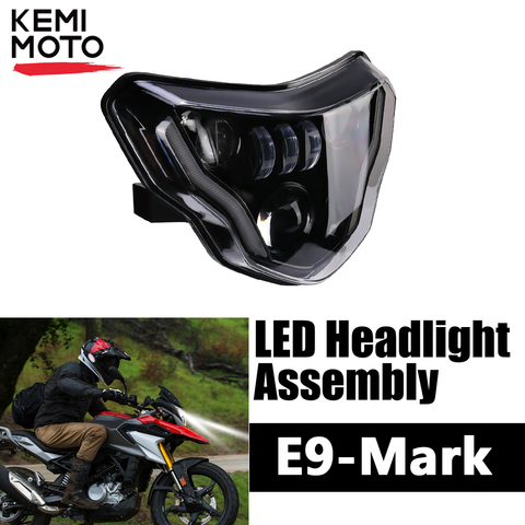 Faros LED de E9-mark para coche, luces de motocicleta con Kit completo de ensamblaje de ojos del diablo, para BMW G310GS G310R G 310 GS R 310GS ► Foto 1/6