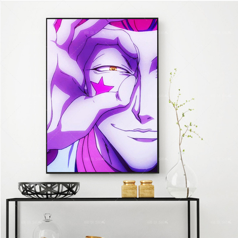 Carteles de Anime Hunter X Hunter Hisoka, lienzo de impresión artística, imágenes murales modulares, decoración para dormitorio y sala de estar, decoración del hogar ► Foto 1/6