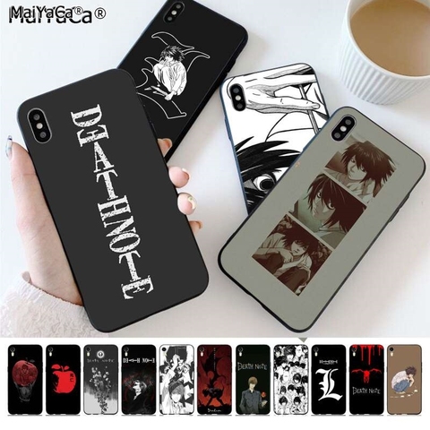 MaiYaCa-funda de Anime para iPhone, funda de teléfono con diseño de Death Note Ryuk para iPhone 11 12 pro XS MAX 8 7 6 6S Plus X 5S SE 2022 XR ► Foto 1/6