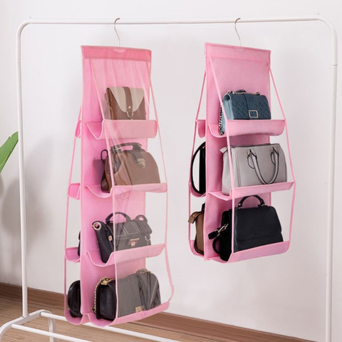 Bolso para colgar para puerta, organizador de almacenamiento, de bolsillo, plegable, transparente, 6/8 bolsillos, bolsas para armario ► Foto 1/6