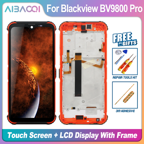 Pantalla táctil Original de 6,3 pulgadas, pantalla LCD de x 1080 2340, montaje de marco, reemplazo para Blackview BV9800/BV9800 Pro, Android 9,0 ► Foto 1/4