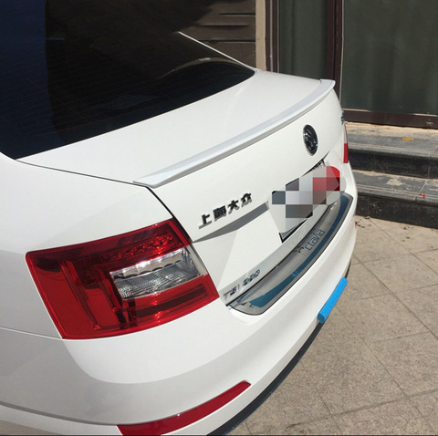 MONTFORD estilo de coche de plástico ABS sin pintar Primer ala trasera del maletero Spoiler Auto parte para Skoda Octavia 2015-2022 ► Foto 1/6