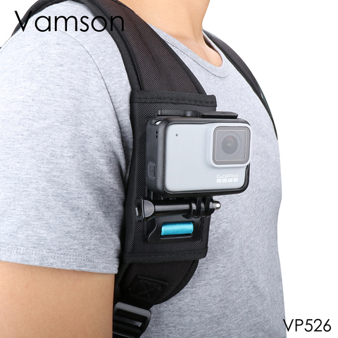 Accesorios para Gopro 7 6 5 session, Clip de mochila para go pro, Base de soporte fijo para DJI OSMO, XiaoYi 4K Vamson VP526 ► Foto 1/6