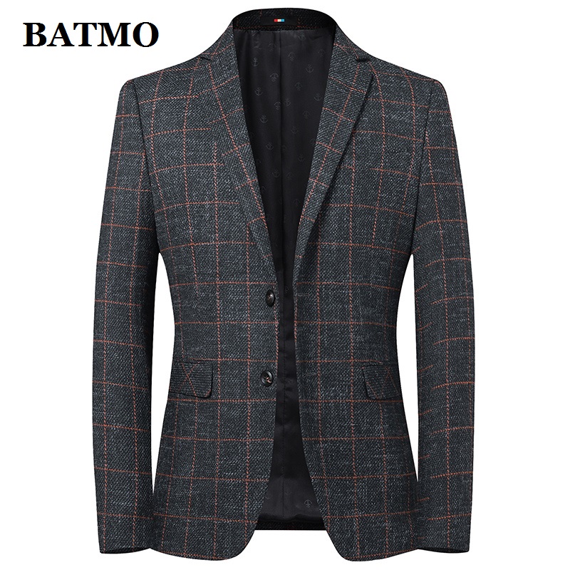 Batmo 2022 nueva llegada alta calidad lana a cuadros casual blazer hombres, trajes chaquetas, chaquetas casuales hombres 9837 ► Foto 1/5