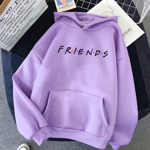 Amigos Tv Show Harajuku de dibujos animados divertido moda sudaderas con capucha de las mujeres Ullzang gráfico amigos 90s sudadera Vintage Anime Sudadera con capucha Mujer ► Foto 1/6