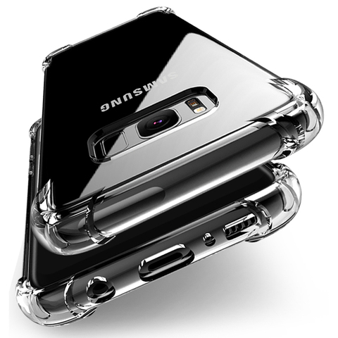 Funda de silicona de lujo para Samsung Galaxy, funda suave transparente a prueba de golpes para Samsung Galaxy S20 FE S10 S9 S8 Plus S10E Note 8 9 10 Lite ► Foto 1/6