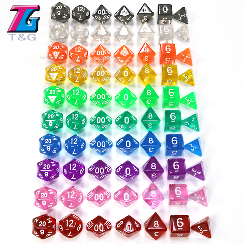 Datos De Rpg 7 unids/set poliédrico RPG juegos De Dados con efecto mármol D4-D20 múltiples lados Dados Pop para Dnd Junta juegos ► Foto 1/1