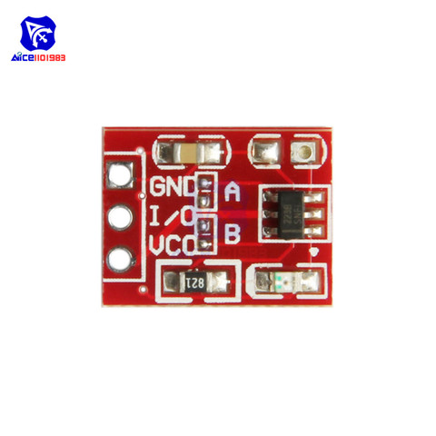 5 unids/lote TTP223 táctil interruptor de llave para tocar el botón de auto-bloqueo/No-bloqueo capacitiva interruptores de canal único botón ► Foto 1/2