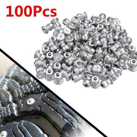 Clavos para neumáticos de invierno, tacos para neumáticos de coche, clavos para nieve, cadenas de nieve, tacos para zapatos, ATV, coche, motocicleta, 8x10mm, 100 Uds. ► Foto 1/6