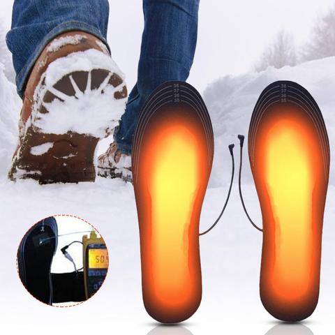 Calentador de invierno Unisex Pie de carga USB plantillas calefactoras eléctricas para zapatos Plantilla de calefacción botas calefactoras recargables cuttables almohadillas ► Foto 1/6