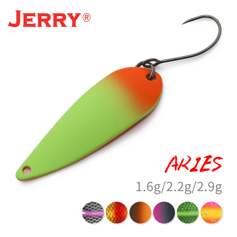 Jerry ARIES-cucharas de trucha ligeras, señuelos giratorios de colores UV para pesca ► Foto 1/6