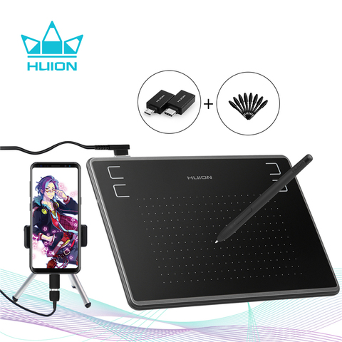 HUION-tableta de dibujo gráfico ultrafino H430P(OTG) de 4096 niveles, bolígrafo Digital sin batería, Stylus para tableta (perfecto para osu) + regalo ► Foto 1/6