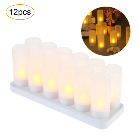 Velas Led con luz tipo vela recargable, sin llama, para decoración del hogar ► Foto 1/6