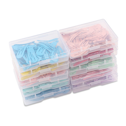 50 unids/caja pinzas de cabello coloridas Niño de Hairgrip de Color sólido niños broches de presión bebé Mini adornos para el cabello accesorios para el pelo ► Foto 1/6