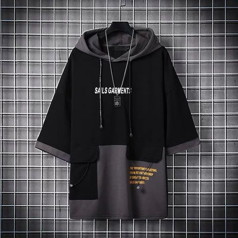 Sudadera con capucha para hombre, prenda deportiva masculina con estampado de vellón, estilo Hip hop, de estilo harajuku ► Foto 1/6