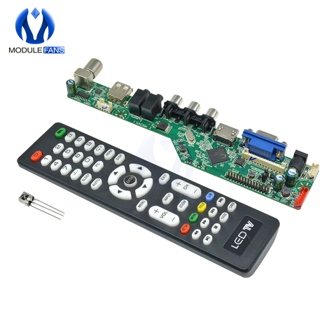 Universal controlador LCD resolución de la Junta TV placa base VGA AV HDMI TV USB interfaz HDMI Placa de controlador módulo ► Foto 1/6