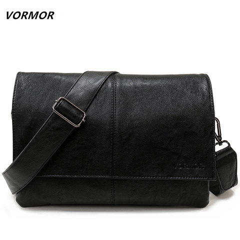 Bolso de mano con sobre de marca VORMOR, bolso de mano de cuero para hombre, bandolera de negocios, bolso de mensajero para hombre ► Foto 1/6