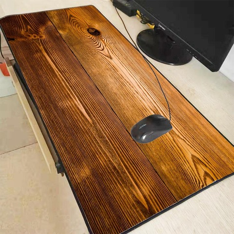 Mairuige textura de madera velocidad versión gran alfombrilla para ratón de juegos de Alfombrilla de ratón grande con cierre de borde para portátil alfombrilla para escritorio de ordenador teclado Mat ► Foto 1/6