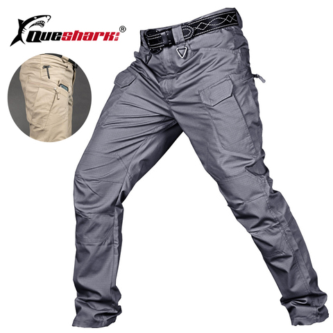 Pantalones tácticos de camuflaje para hombre, ropa para escalada, pesca, senderismo, pechera resistente al desgaste, pantalones de entrenamiento con múltiples bolsillos ► Foto 1/6