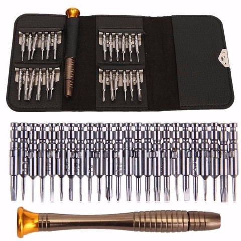 Destornillador Torx de precisión 25 en 1, conjunto de Herramientas de reparación de billetera, Herramientas múltiples para iPhone, portátil, teléfono móvil, electrónica, PC ► Foto 1/5