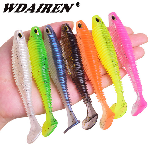 WDAIREN-señuelo para sábalo de pesca suave, anzuelo de pie de rana, Wobblers, cebo de silicona Artificial, 8cm, 11cm, ojos 3D, aparejo de pesca de Lucio ► Foto 1/6