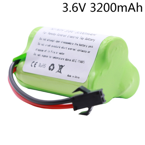 Batería de NI-MH de 3,6 V y 3200mAh para juguetes de control remoto, juguete eléctrico para instalaciones de seguridad, AA, grupo de batería de 3,6 v, enchufe SM ► Foto 1/6