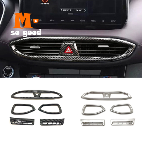 Cubierta embellecedora de ventilación para coche, accesorio para aire acondicionado, para Hyundai Santa FE 2022, centro Central, izquierda y derecha, accesorios de estilo de coche ► Foto 1/6