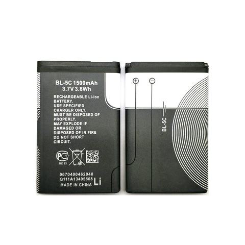 2X2022 nueva 1500mAh BL-5C batería para Nokia 1100, 1200, 2300, 2310, 1650, 2600, 2610, 3100, 3120, 3650, 5130, 6600, 6030, 6630, 6263 ► Foto 1/3