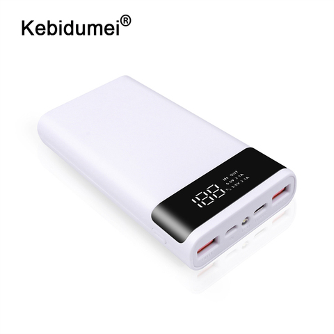 Kebidumei-carcasa de batería portátil, caja de almacenamiento de carga de batería portátil sin batería, 2 colores, 5V, bricolaje, 6x18650 ► Foto 1/6