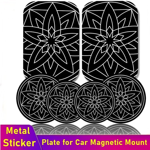 Placa de Metal Universal para Coche magnético, soporte para teléfono inteligente, pegatina fina, disco magnético, placas de hierro para montaje en coche ► Foto 1/6