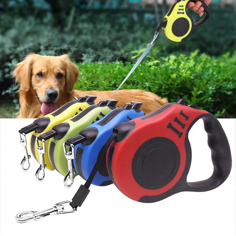 Correa duradera de 3/5M, correa retráctil automática de nailon para gato, extensible para cachorro, caminar, correr, ruleta, para perros ► Foto 1/6