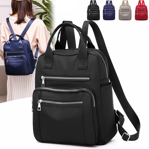Vento Marea-mochila impermeable de viaje para mujer, bolso de hombro informal, Oxford, de gran capacidad, color negro, 2022 ► Foto 1/6