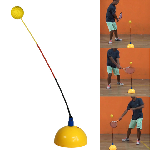 Entrenador de tenis portátil práctica rebote herramienta de entrenamiento estereo profesional Swing Ball máquina principiantes accesorio de autoestudio ► Foto 1/6