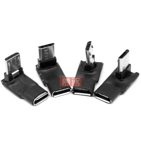 USB de 90 grados a la izquierda y derecha y arriba y abajo en ángulo Micro 5pin conector hembra a Micro USB hombre adaptador de datos a Mini conector USB enchufe Micro USB ► Foto 1/6