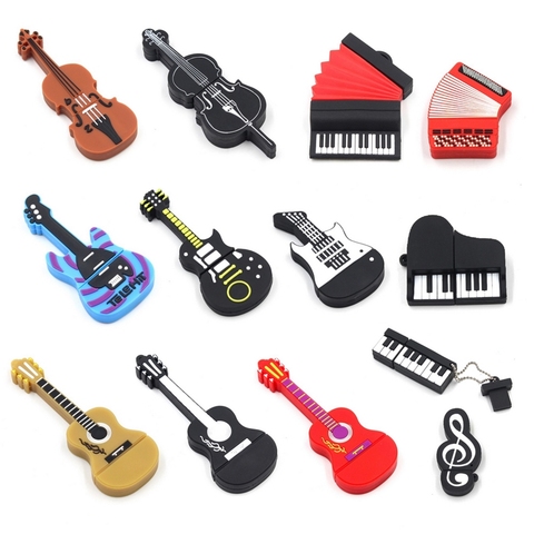 Pluma de concierto rápido, instrumento musical de acordeón con teclado, guitarra, violonchelo, violín, unidad flash usb, pendrive 4G 8G 16G 32g 64g 128G ► Foto 1/5