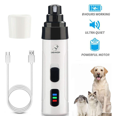 Molinillos de uñas recargables para perros y gatos, cortauñas eléctrico silencioso con carga USB, herramientas de corte de uñas ► Foto 1/6