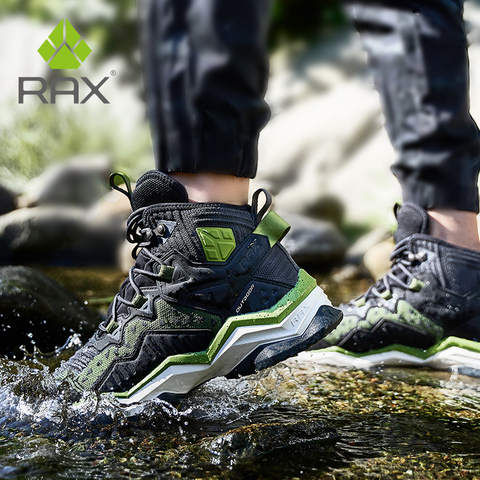 Zapatos de senderismo para hombre RAX, zapatillas de exterior impermeables para invierno, botas de Trekking de cuero para hombre, zapatillas deportivas para senderismo, escalada y caza para mujer ► Foto 1/6