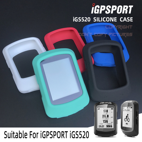 IGPSPORT-funda de silicona Igs520 para ordenador de bicicleta, cubierta protectora de odómetro de goma + película HD (para IGPSPORT IGS520) ► Foto 1/6