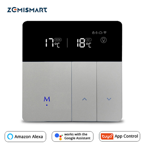 Eléctrica de suelo radiante termostato trabajo con Alexa Google WIFI inteligente de Control de temperatura externa controlador 20A 200-240 V ► Foto 1/6