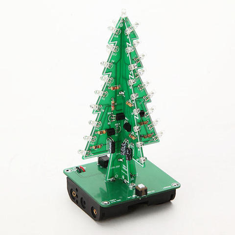 Árbol de Navidad en 3D, Kits DIY, 7 colores, circuito de luz Flash LED, árboles de Navidad, kit LED colorido ► Foto 1/6