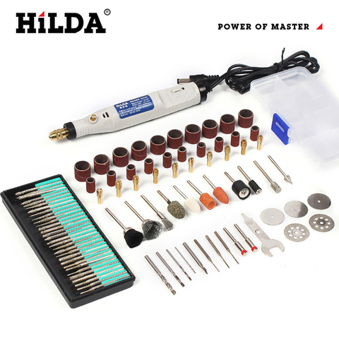 HILDA-Mini herramienta rotativa de taladro con accesorios, conjunto de accesorios de molienda, bolígrafo de grabado de 18V, mini bolígrafo de grabado multifunción para herramientas dremel ► Foto 1/6