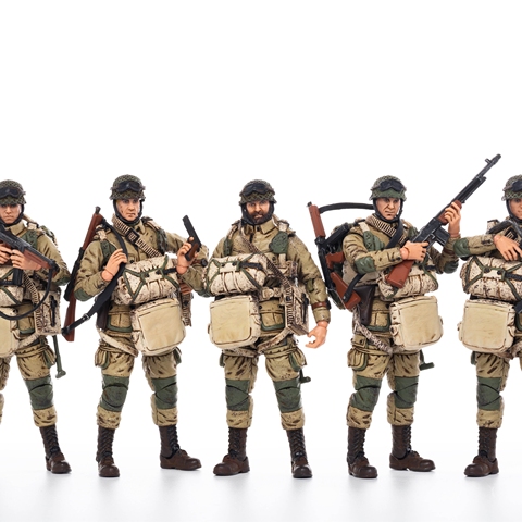 (5 unids/set) JOYTOY genuino 1/18 figura de acción de la Segunda Guerra Mundial nos División Aerotransportada soldado coleccionable juguete de modelo regalo ► Foto 1/6