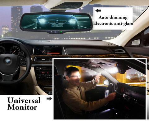 Espejo retrovisor con atenuación automática para coche, espejo interior antideslumbrante con soporte especial para Toyota, Honda, etc. ► Foto 1/5