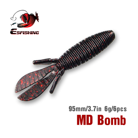 KESFISHING-señuelo suave MD bomba Craw 95mm 6g 6 uds., cebos de pesca de carpa, señuelo grande suave Isca Artificial ► Foto 1/4